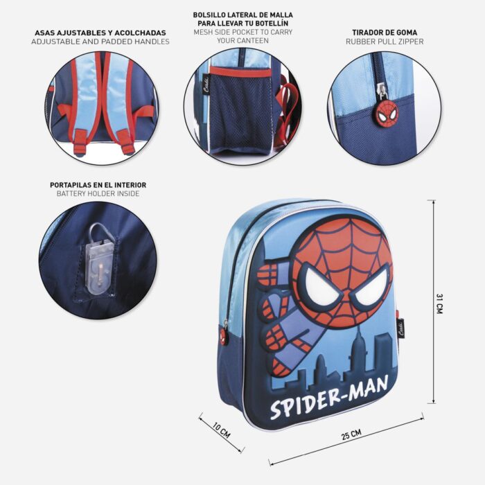 mochila pre escolar spiderman