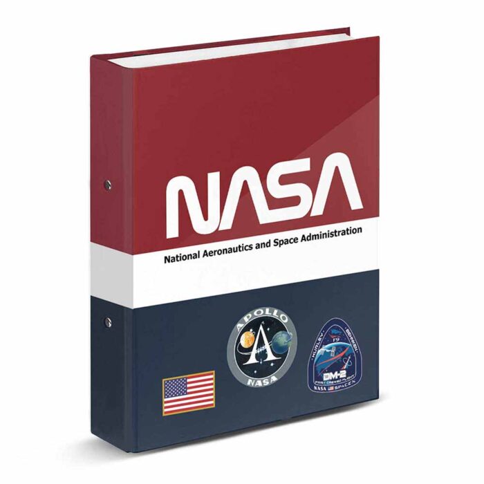 Capa escolar 4 argolas NASA Mission