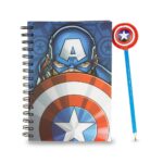Caixa de presente Capitão America Patriot com caderno e lápis